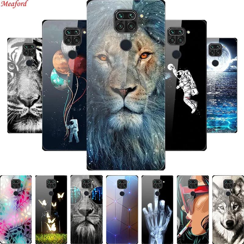 For Xiaomi Redmi Note 9s Case Tempered Glass Back Cover For Xiaomi Redmi Note 9 Phone Case Cover Note9 Redmi Note 9 Pro Max Case