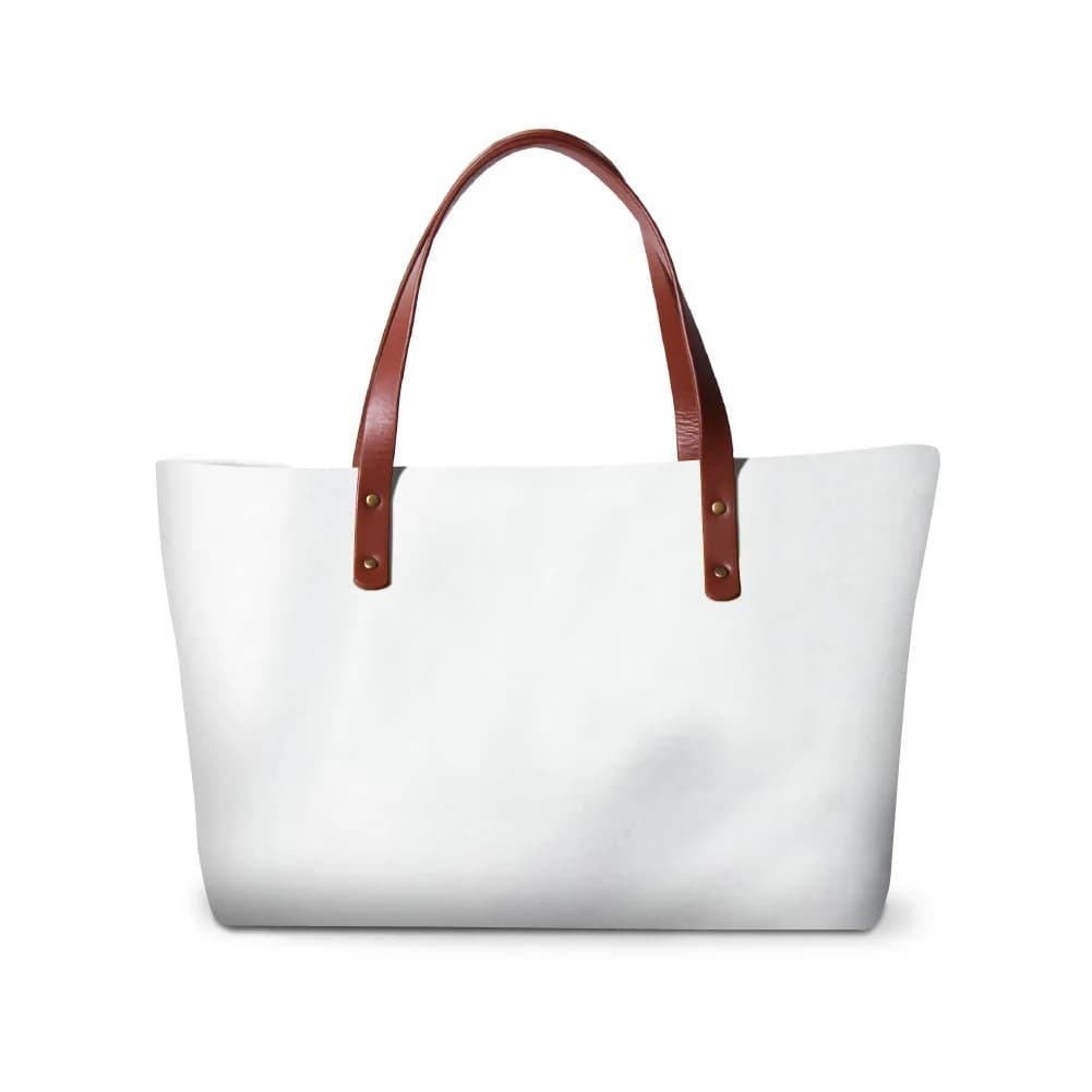 Women Custom Name Logo Totes Bags Blank DIY Paint Printing Fashion Design Handbag Ladies Beach Bag Neoprene Shoulder Top-handle