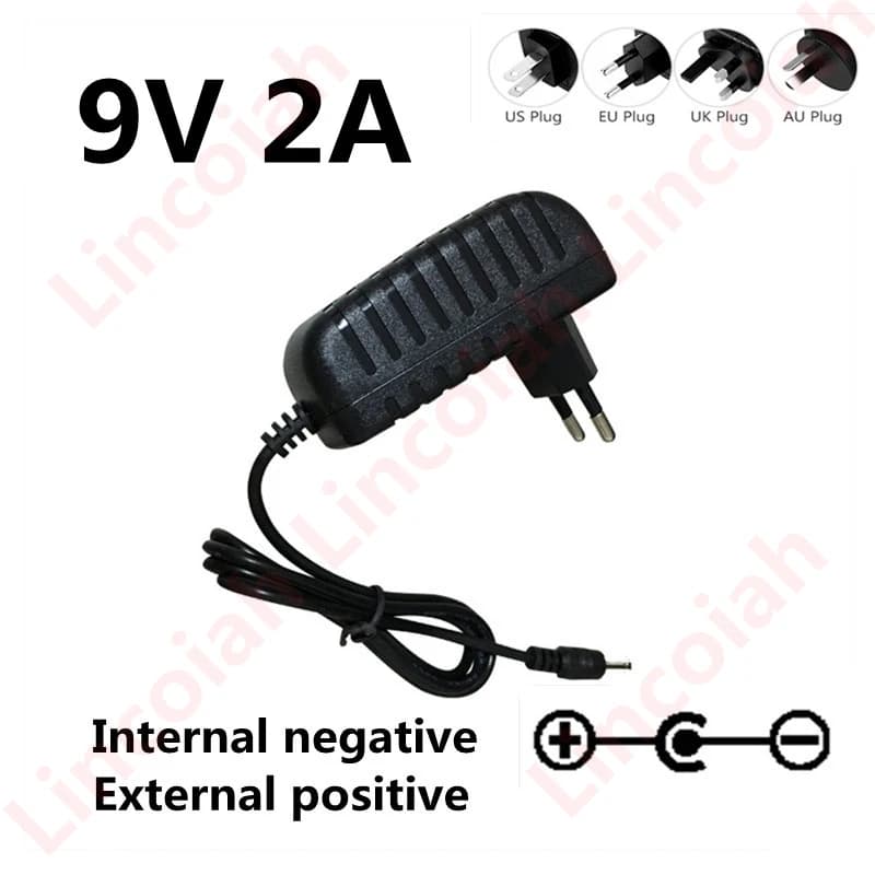 Reverse polarity AC/DC 9V 2A HISPEEDIDO New Replacement adapter power supply Charger for sega megadrive 1 MD1 Genesis 1