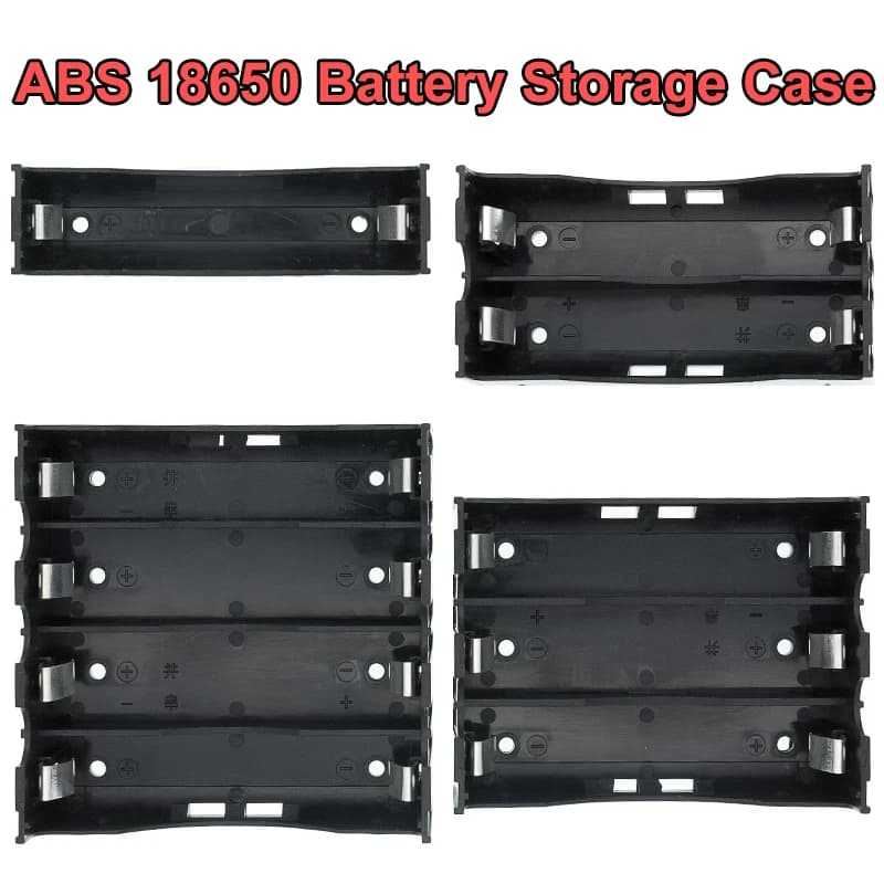 ABS 18650 Power Bank Cases 1X 2X 3X 4X 18650 Battery Holder Storage Box Case 1 2 3 4 Slot Batteries Container With Hard Pin