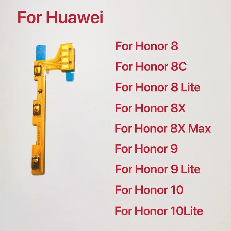 ON OFF  Power Button Flex Cable Ribbon For HuaWei Honor 8 8C 9 10 Lite 8X Max  Mute Silence Volume Key Part