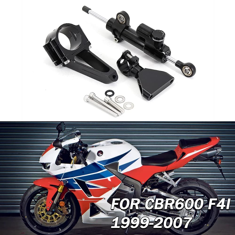 Motorcycle Adjustable Steering Stabilizer Damper Mounting Bracket Support Kit For HONDA CBR600 CBR 600 F4i 1999-2007