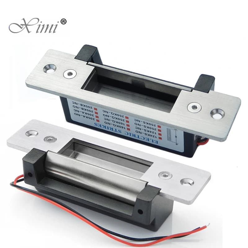 12V ANSI Electric Strike Lock 1000kg Holding Force Stainless Steel Standard Heavy Duty Electric Lock Home Office Door Lock