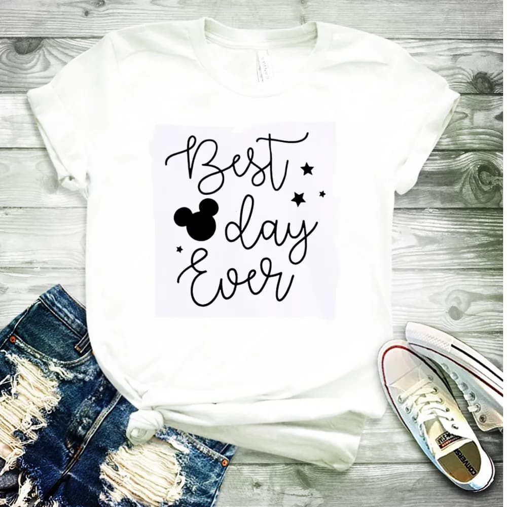 Women Best Day Ever Shirt Mom Shirt Trendy Tee Minnie Shirt Mouse Micky Family Matching Shirt