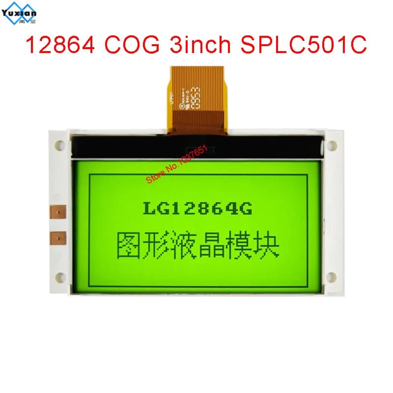 LCD module 12864 COG screen SPLC501C 30PIN green LG12864G COG-BTHQ12864-08