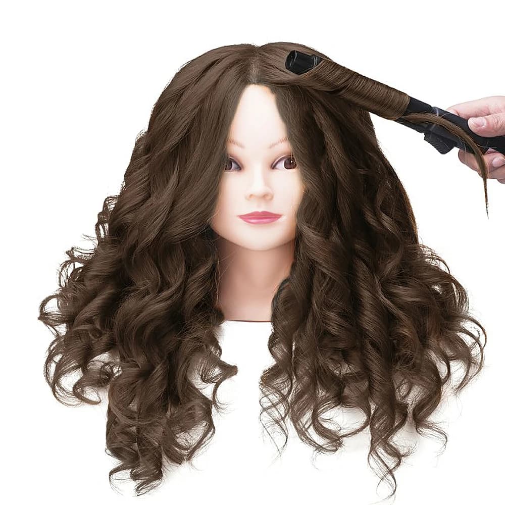 Best Quality 65CM 100% High Temperature Fiber Training Head Hairdressing Practice Makeup Training Mannequin Head