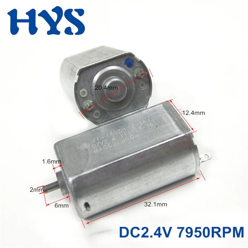 FF-180SH-2756 Shaver Motor 2.4V 7900rpm DC Hair Clipper Motor Can Replace 2657/2852 High-Speed Mute Electric Moter Mini Engine