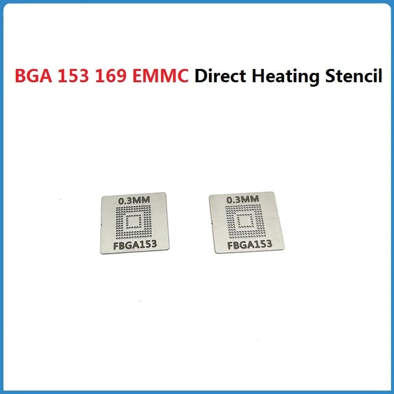 BGA 153 169 EMMC Direct Heating Stencil Font IC Chip Reballing Tin Stencils 5G5A 5D1L 5D1K  Repair Tools