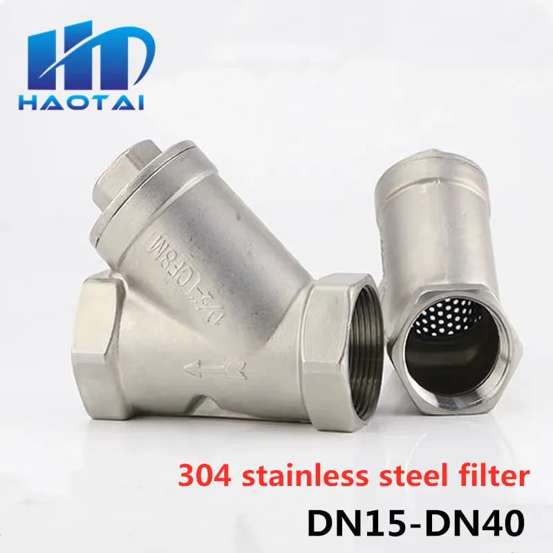 Female Inline  Y Mesh Strainer Threads Filter 304 Stainless Steel BSP 1/2" 3/4" 1" 1-1/4" 1-1/2"