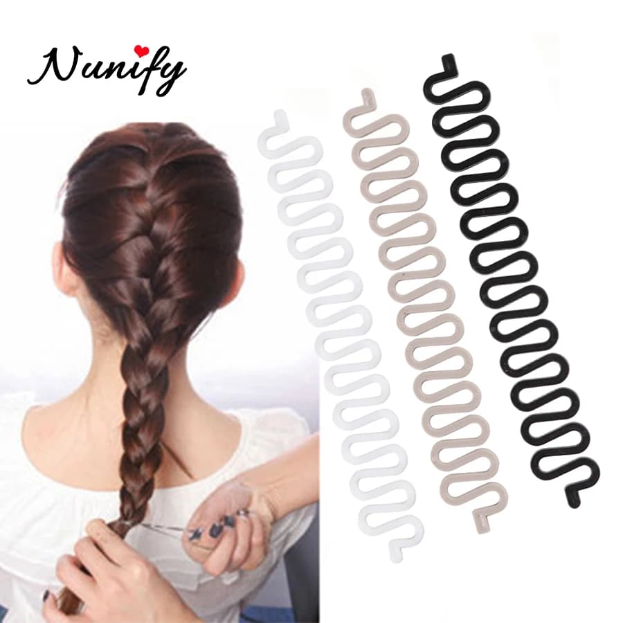 Nunify 1Pcs Diy Women Hair Braiding Tool Girls Centipede Braider Ladies Fashion Magic Hair Twist Hair Styling Tool 3 Colors