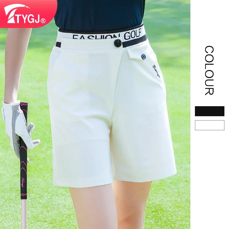 TYGJ Summer Golf Wear for Women  Breathable Quick Drying Shorts Pants High Waist Comfortable Slim Thin Fit Capris Ladies Trouser