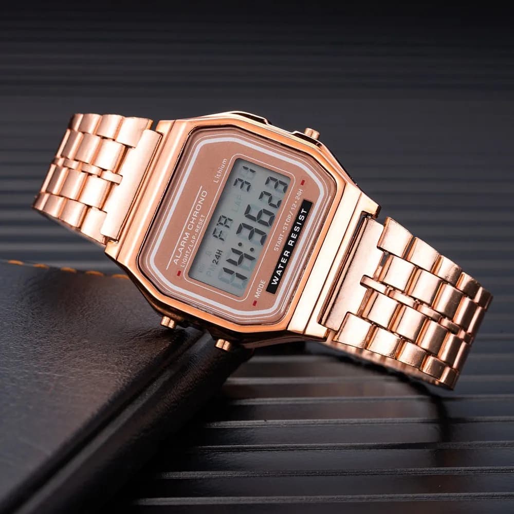 Luxury Women's Rose Gold Silicone Watches Women Fashion LED Digital Clock Casual Ladies Electronic Watch Reloj Mujer 2025