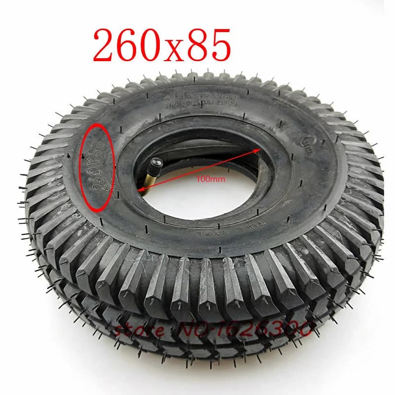260x85 Tire and Inner Tube 3.00-4 (10"x3", 260*85) Knobby Scooter, ATV  Go Kart    Motor  Good Quality