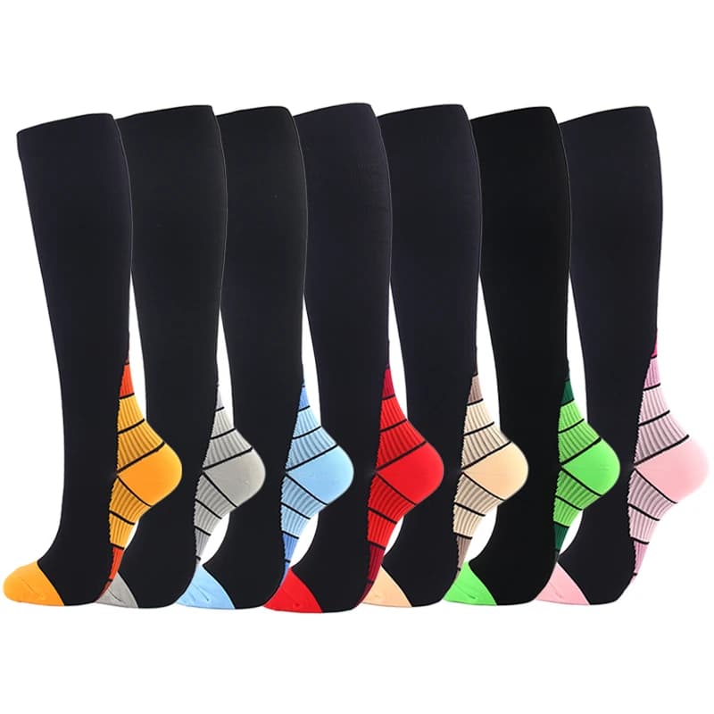 Hot Sale Running Compression Socks Stockings 20-30 Mmhg Men Women Sports Socks For Marathon Cycling Football Varicose Veins Sock