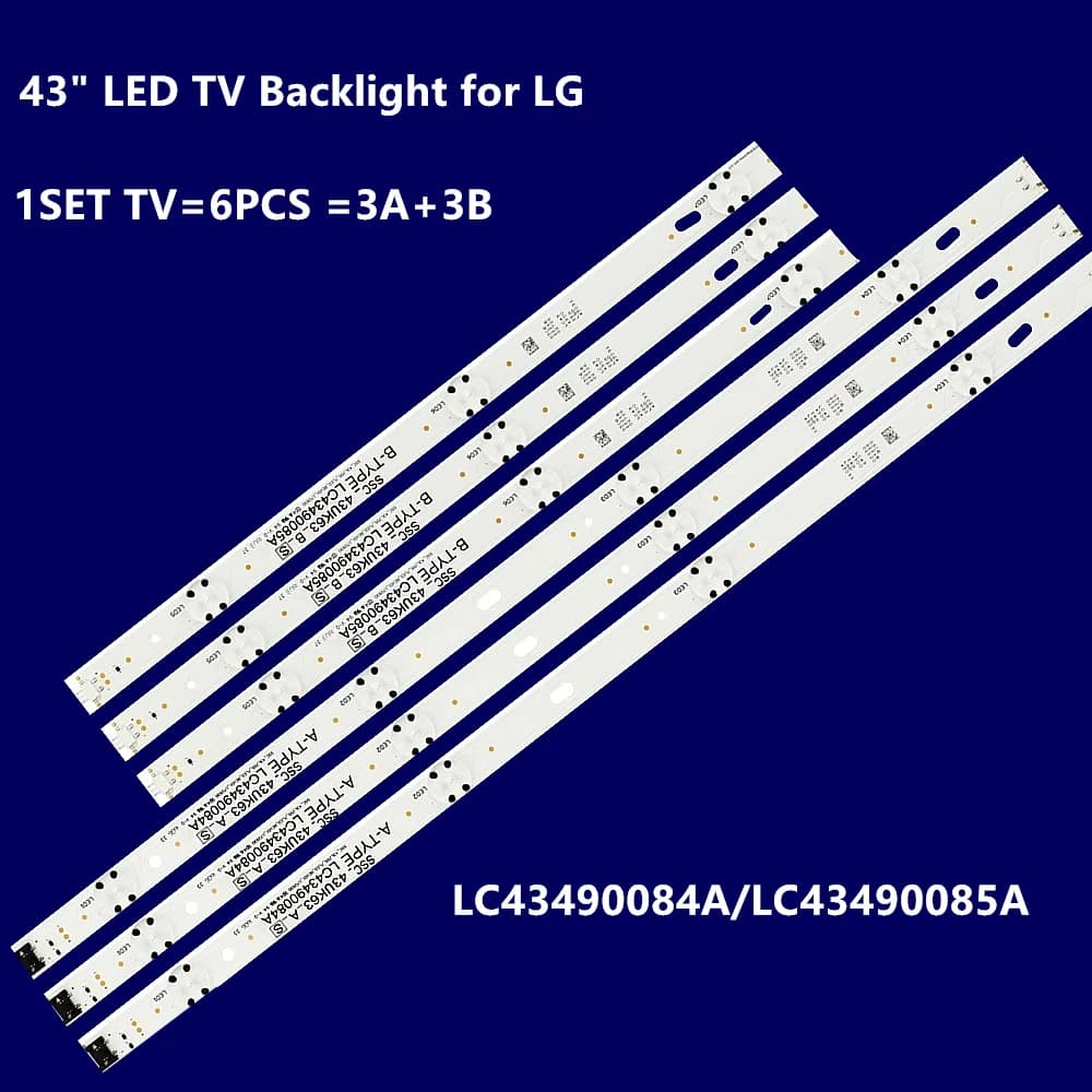 New 10KIt LED Strip 43UM6910PUA 43LJ5500 43LJ5550 43LJ551C LC43490062A LC43490063A LC43490065A LC43490066A LG43D07-ZC31AG-04