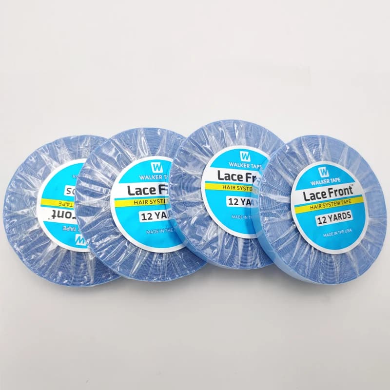 1 Roll 12Yards Double Sided Adhesives Blue Lace Front Support WalkerTape For Tape Hair/Skin Weft Hair/Lace Wigs/Toupee