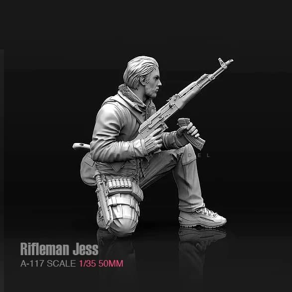 1/35 resin figures Kits Rifeman Jess captain revision resin Soldier self-assembled (50mm) A-117