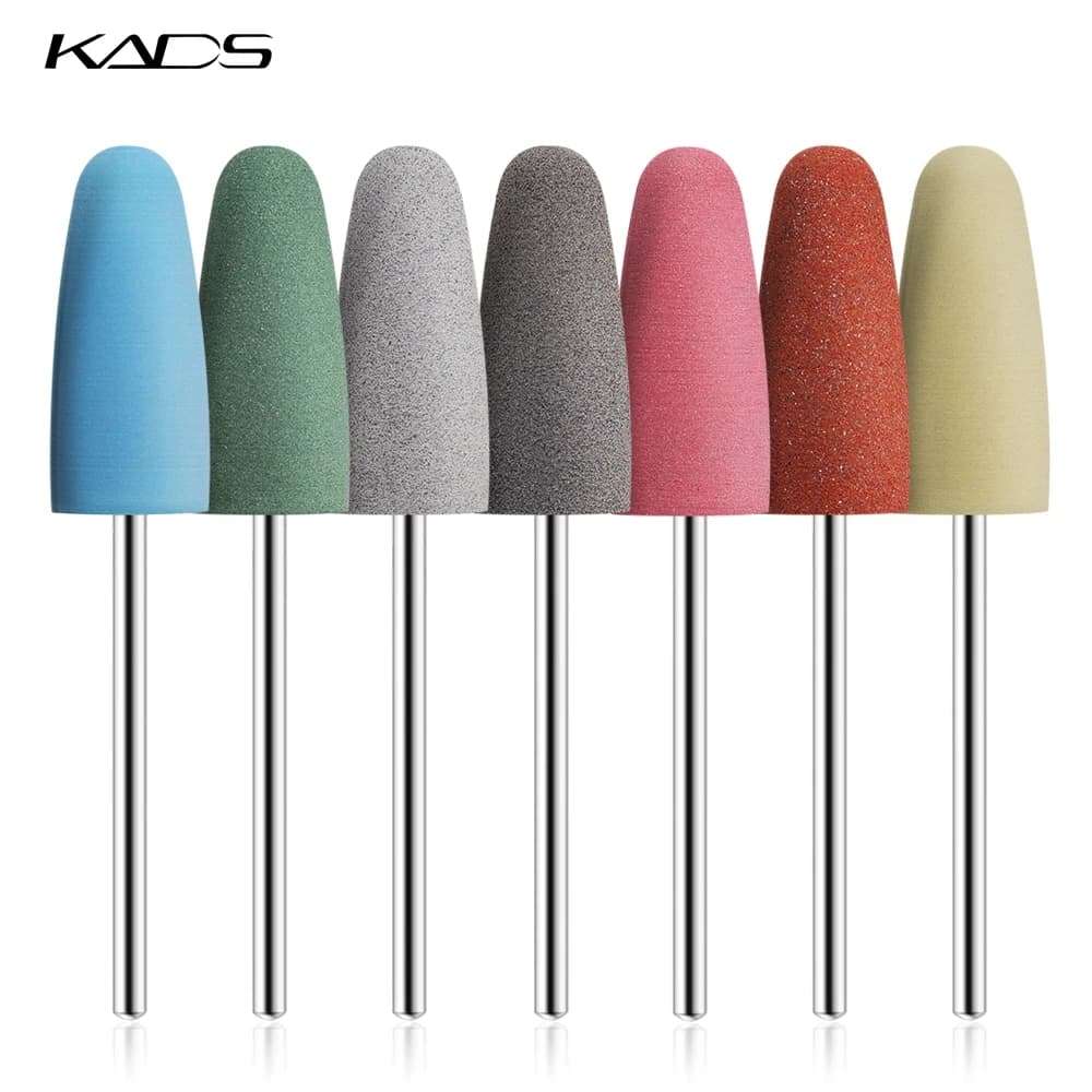 KADS Electric Nail File Rubber Nail Drill Bits Flexible Polisher Manicure Machine Nail Accessories Pedicure Milling Cutters