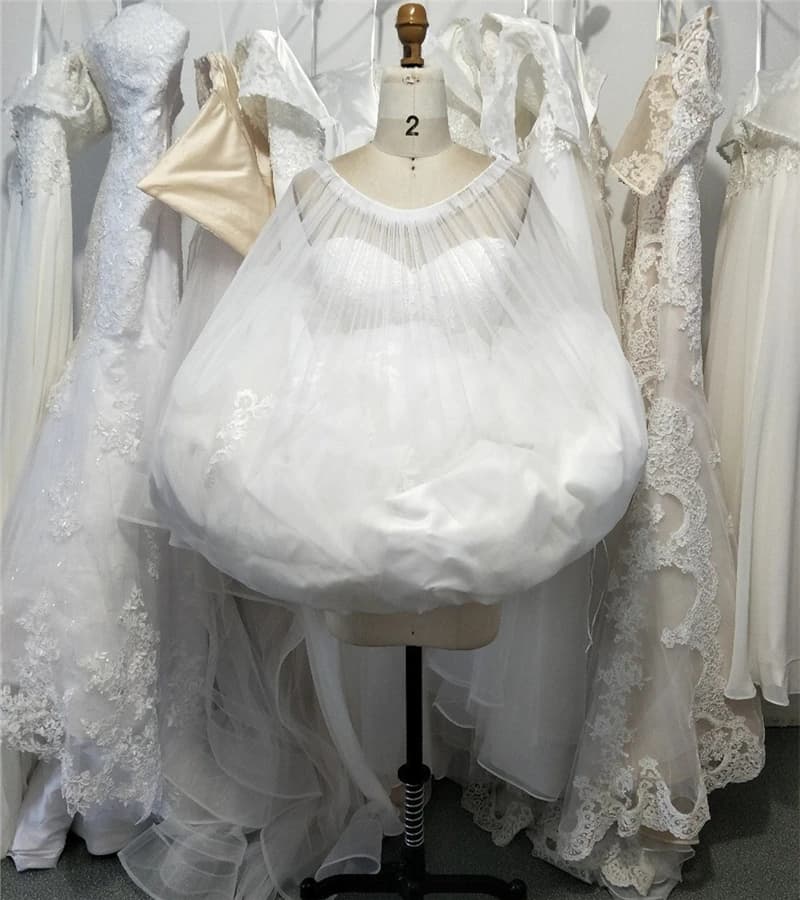White S-XL Gathering Bridal Helper Buddy Wedding Dress Gown Slip Tulle Underskirt Petticoat Save You From Bathroom Toilet Water