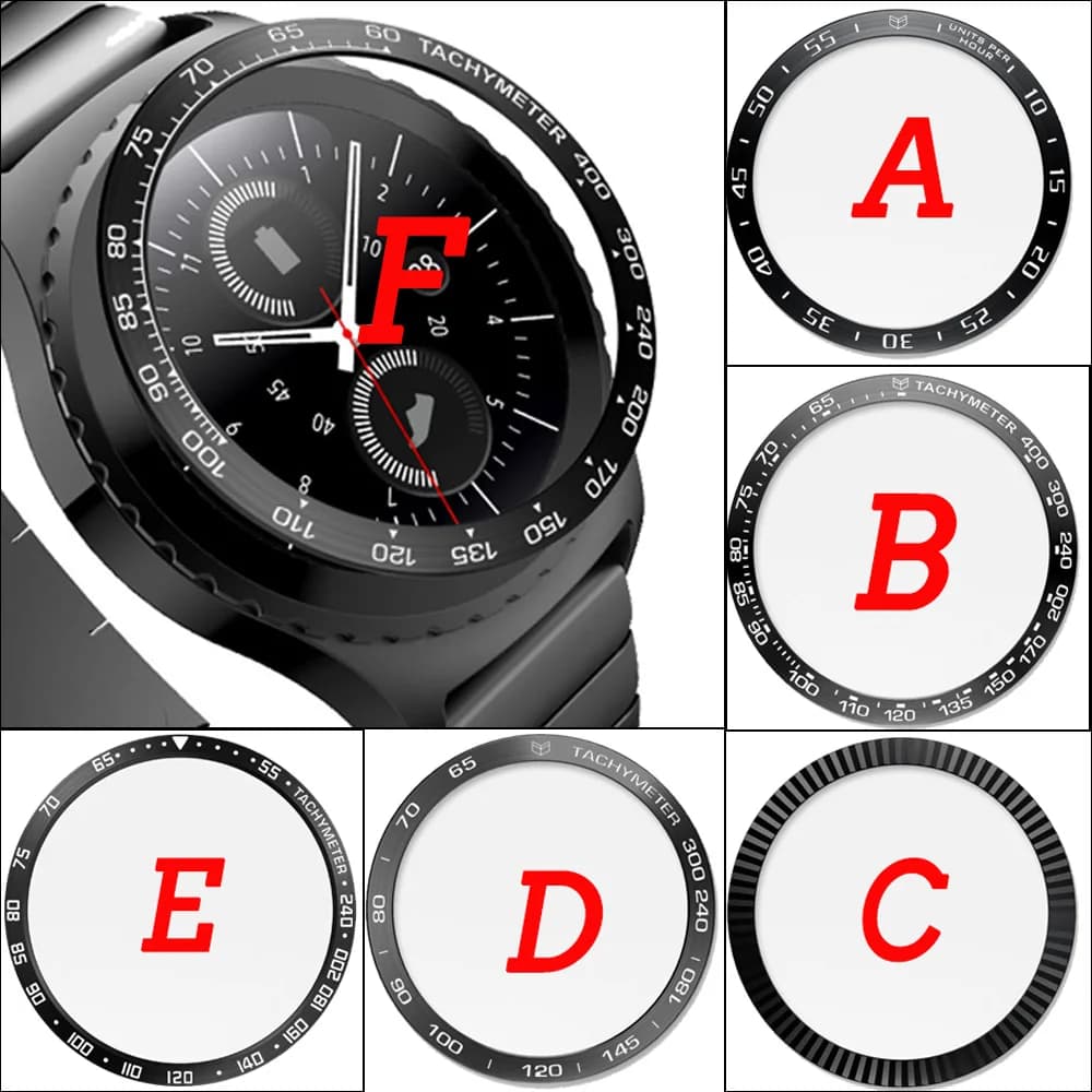 For Samsung Gear S2 Classic Watch Dial Bezel Ring Styling Case Adhesive Cover Anti Scratch Protection Bezel