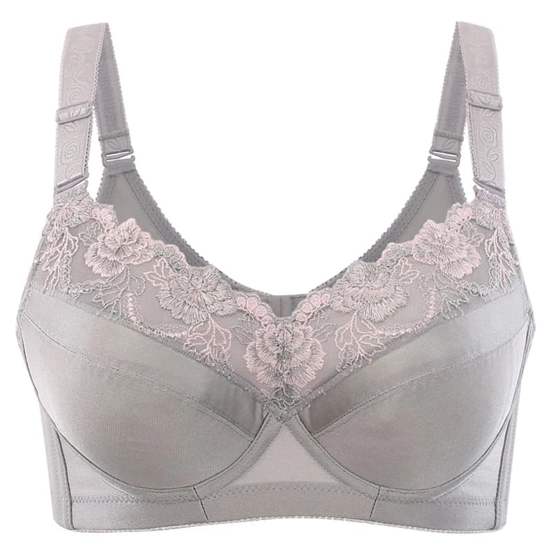 Women's Floral Embroidered Smooth Minimizer Full Coverage Bra Underwire Padded bra 34 36 38 40 42 44 46 48 B C D E F G