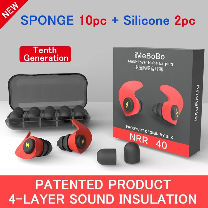 Ear Plugs Sleep Silicone Black Soundproof Tapones Oido Ruido Noise Reduction Filter For Ears Earplug Soft Foam Sleeping Earplugs