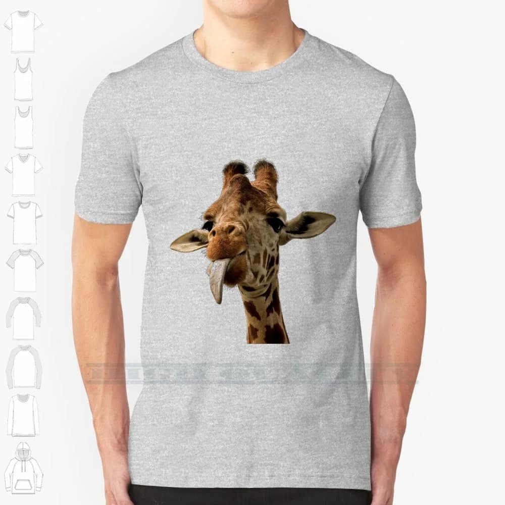 Giraffe Tongue! 100% Cotton T Shirt 2018 2017 Best Selling Best Sellers Classic Favourites Favorites Amazing Brilliant Funny