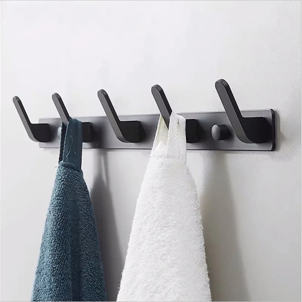 Bathroom Towel Hanger Hook Hat Clothes Rack Coat Hook Nordic Fashion Home Decor Double Wall Hooks Hallway Kitchen Organizer