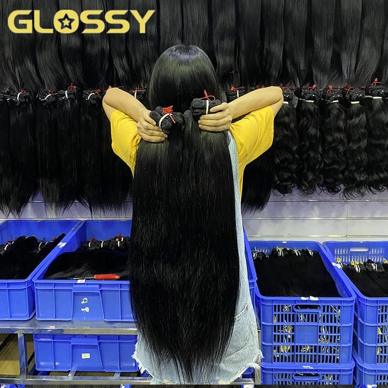 30 34 Inch Straight Human Hair Bundles Raw Virgin India Straight Bundles Bulk Hair Extensions For Women On Sale Free Shipping