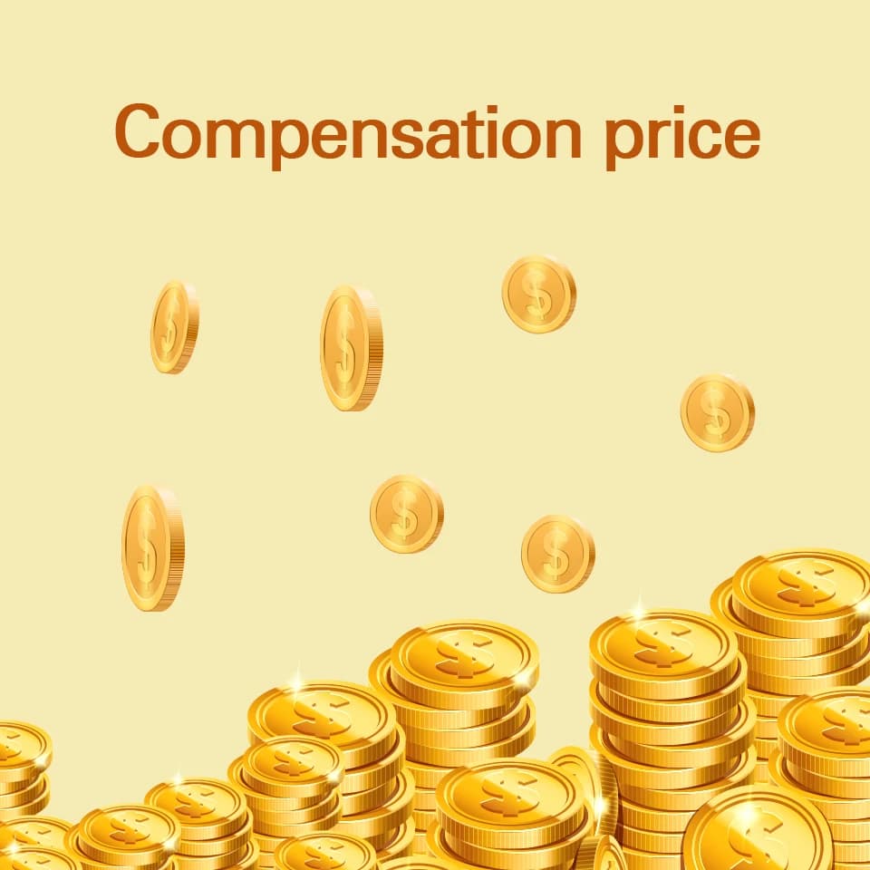 Only for pay freight and compensation price