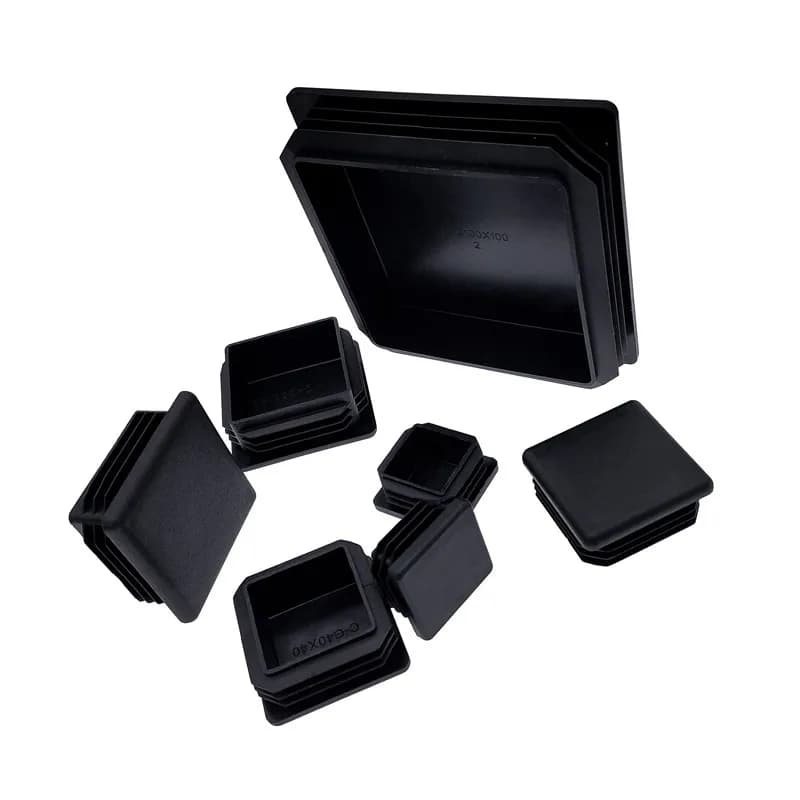 10Pcs Black Plastic Steel square pipe plug Furniture  Pad Plastic square Leg plug Anti Slip Feet Protectortube cap plug cap