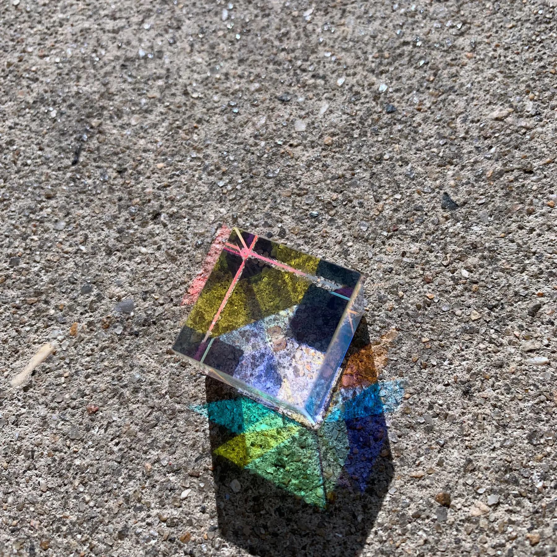 size 20x20x17mm BK7 Optical Beam Splitting Prism Physics Teaching Refracted Light Spectrum Rainbow Children Students Present