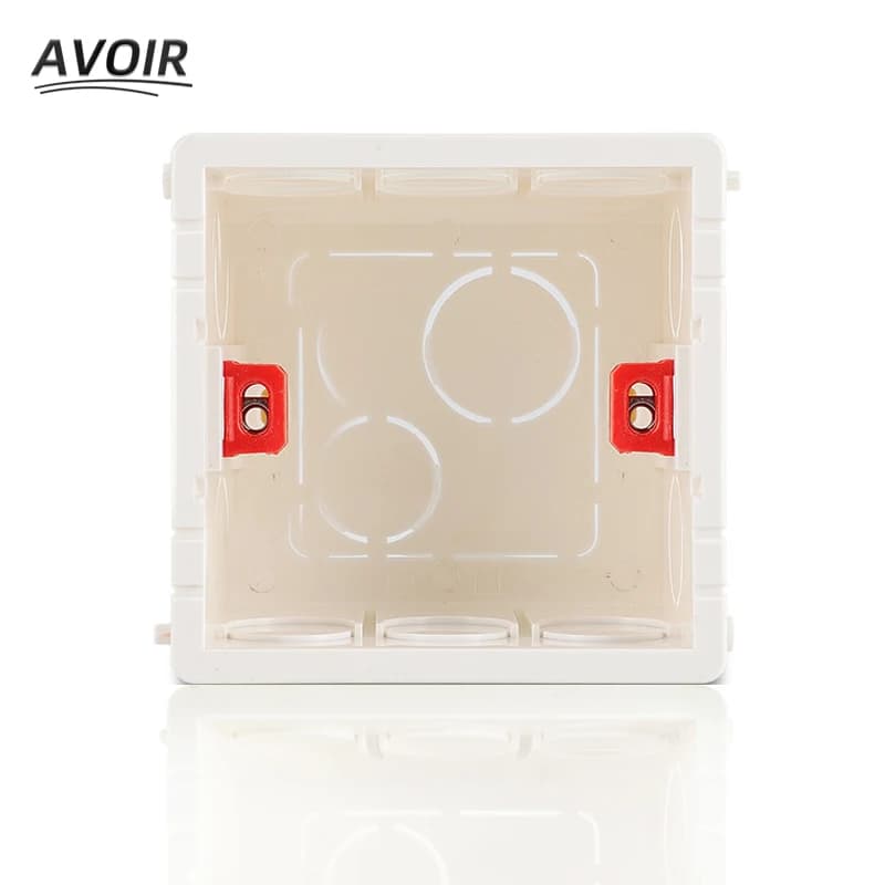 Avoir Mounting Dark Box White Red Blue Stash Junction Box 86mm x 86mm x 40mm Wall Socket Recessed Plastic Box Switch Accessories