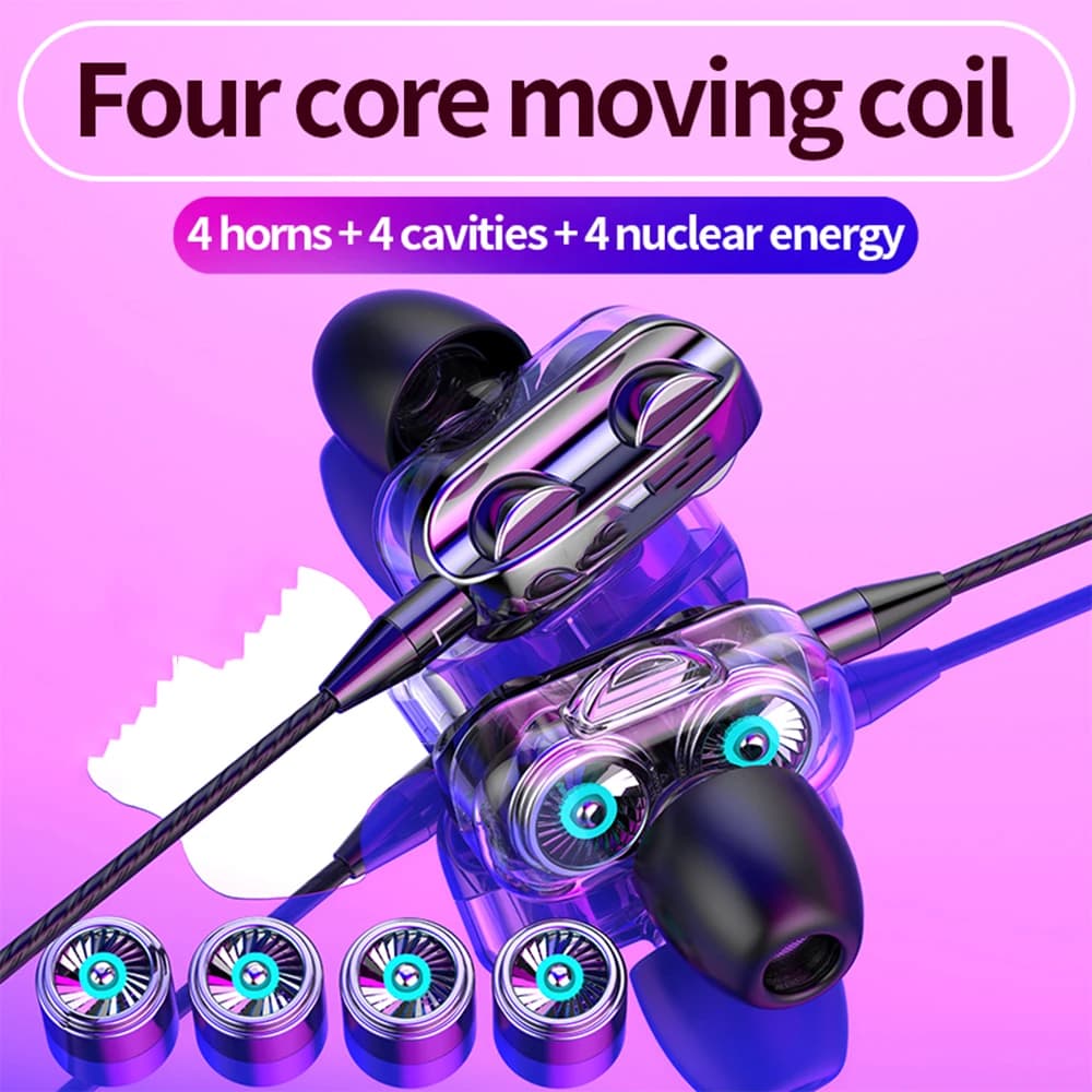 3.5mm Wired Headphones Headset Wired Earphones With Mic High Resolution Earbuds Sports In-line Control For Phone