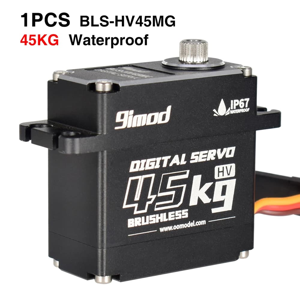 9imod Waterproof Servo BLS-HV45MG 45KG 180 Degree Aluminum Case Digital Metal Gear HV Brushless Servo for RC Car Truck Crawler