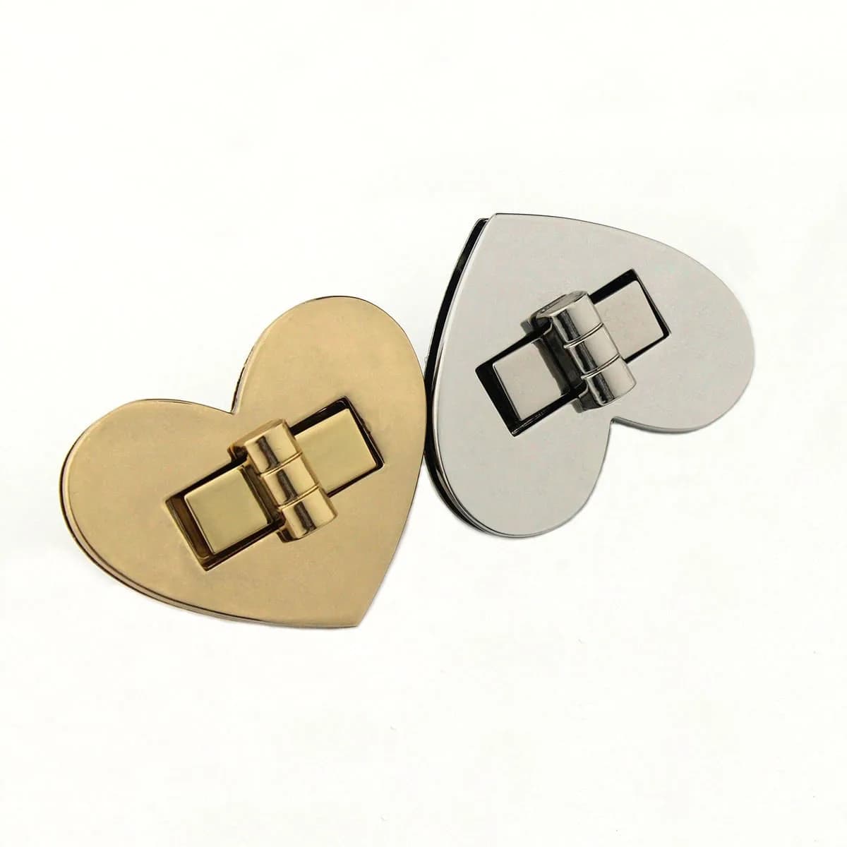 1pcs Metal Heart Shape Turn Lock Fashion Durable Lock Clasp Leather Craft Women Bag Handbag Shoulder Bag Purse DIY Hardware