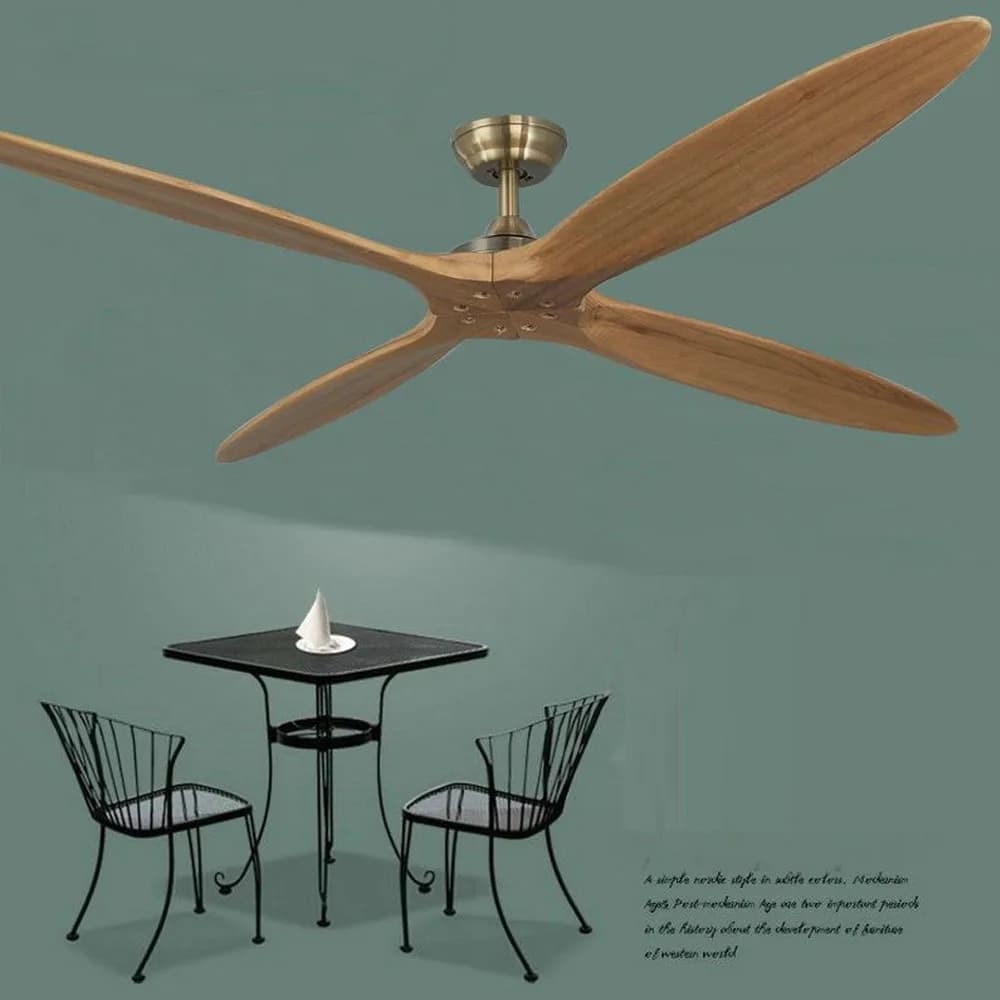 High Quality 60Inch DC Ceiling Fans Without Lights Reverse Function Wood Fans Fit For Summer Winter Fans Living Room Bedroom