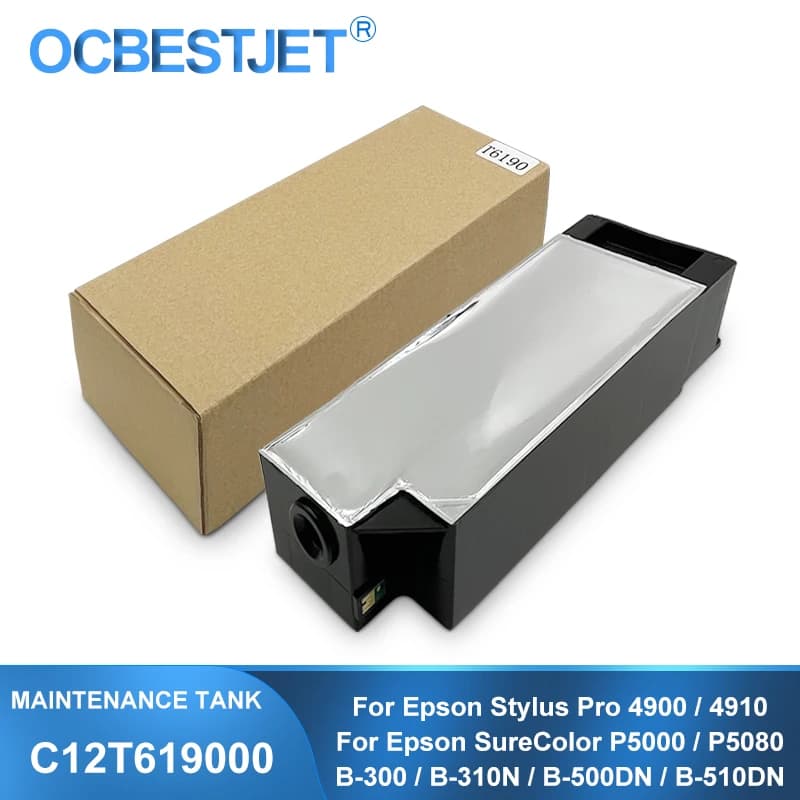 T619000 T6190 Maintenance Ink Tank For Epson SureColor P5000 P5080 Stylus Pro 4900 4910 B-300 B-310N B-500DN B-510DN Printer