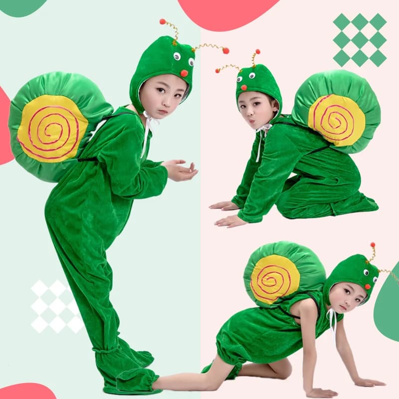 Children's Day Animal Snail Costumes Christmas New Year's Day Halloween Little Snail Performance Costume Adult