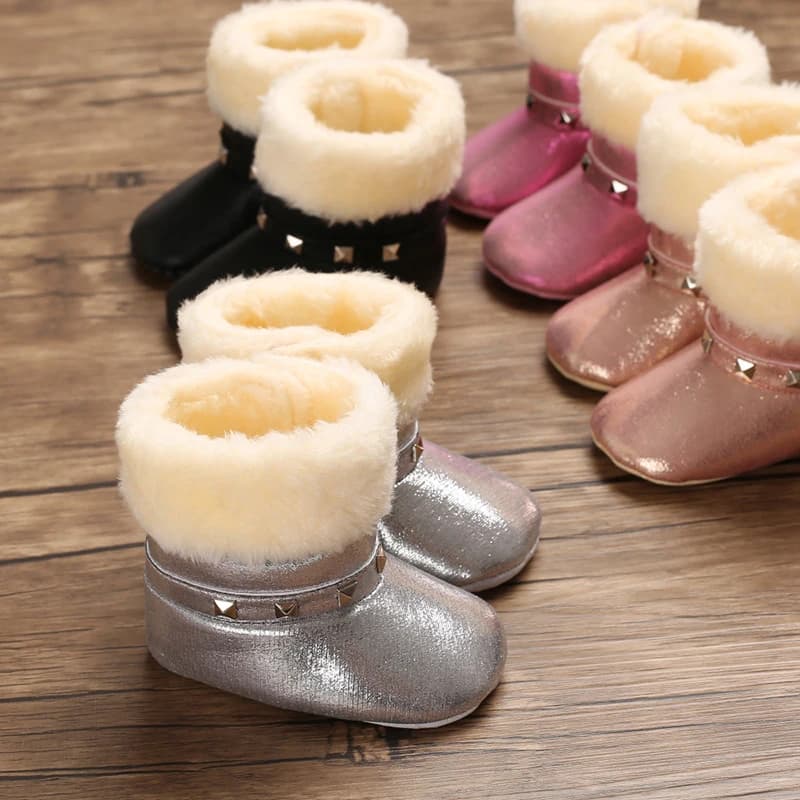 0-18Months Winter Snow Baby Boots Warm Booties Soft Sole First Walkers Shoes for Boys and Girls Baby Infant Shoes Toddler