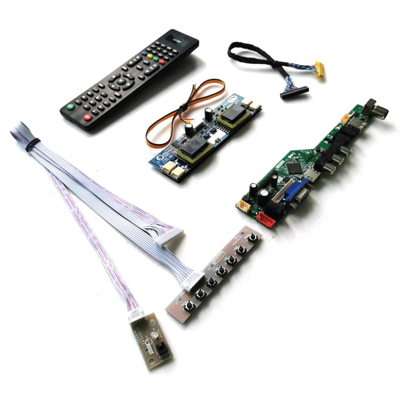 For HSD190ME12/HSD190ME13/HSD190MEN3 30Pin LVDS Audio VGA USB 4-CCFL Monitor 19" 1280*1024 LCD Display Controller Board Kit