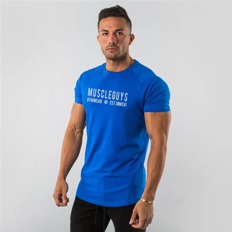 Outdoor Sport T Shirt Men Cotton Patchwork Mesh Mens Running T-Shirt Sportswear Bodybuilding Fitness Shirt slim fit Gym Tshirt