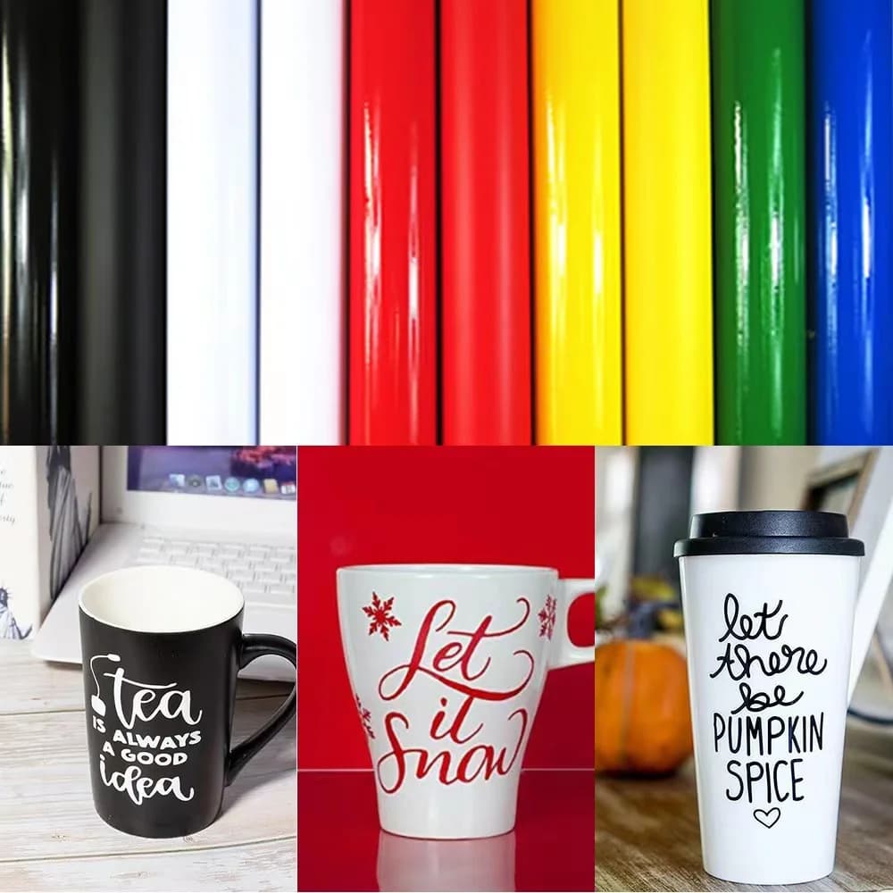1 Roll 12"x5'/30cmx25/50/100/150cm Permanent Self Adhesive Vinyl  Colors for Decor Sticker Design Cup Handmade Glass for Cricut