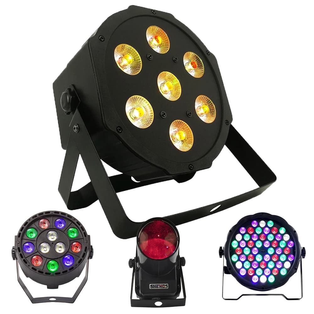 1PCS LED 7x18W 7x12W 54x3W 12x3W RGBWA+UV Par Light with DMX512 6in1 Stage Light Wash Effect DJ Disco Mini Led Spotlighting 10W