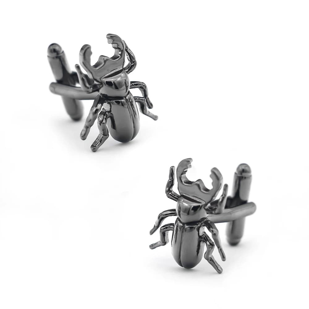 New Arrival Beetles Cuff Links Gunblack Color Insect Design Quality Brass Material Men's Cufflinks Free Shipping