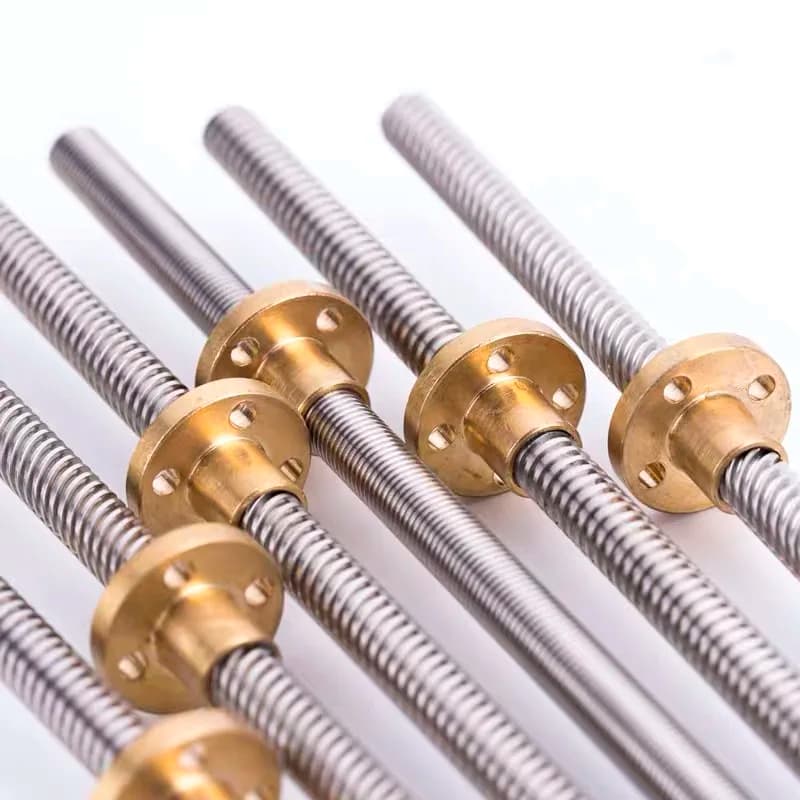T8 Lead Screw THSL-300-8D Trapezoidal Rod T8 CNC 3D Printer Lead Screw Thread 8mm Lead1mm Length100-1000mm with Brass Nut