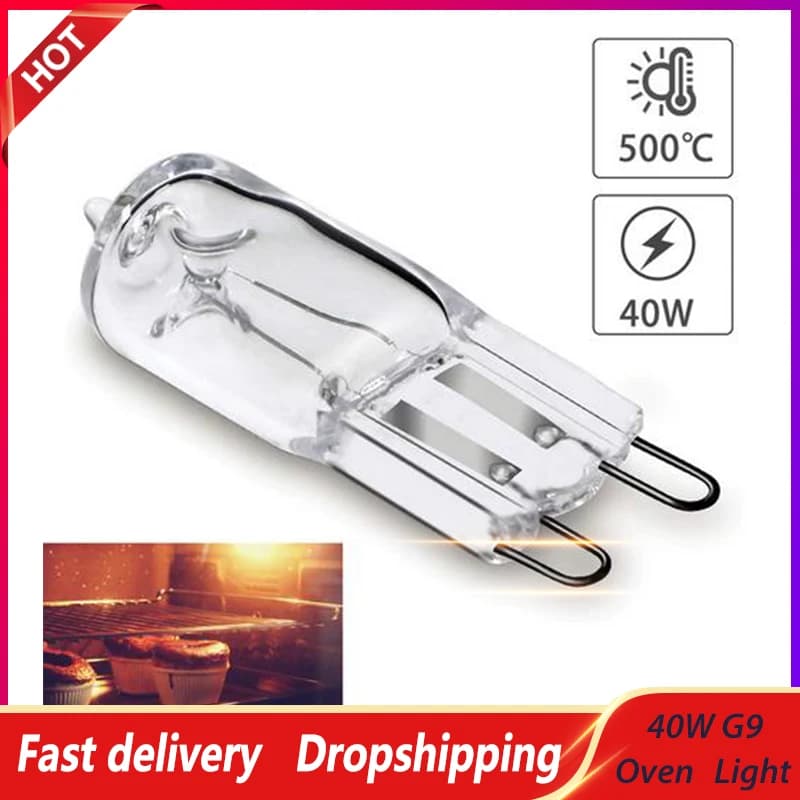 40W G9 Oven Light High Temperature Resistant Durable Halogen Bulb Lamp for Refrigerators Ovens Fans