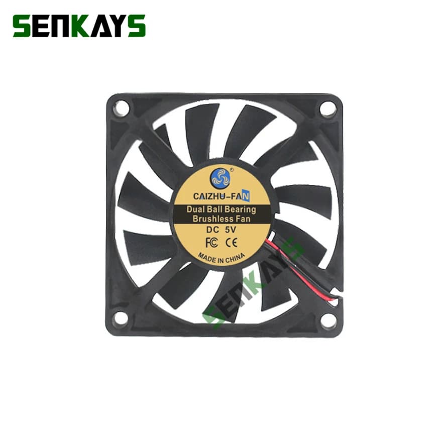 Dual Ball Bearing 7010 70MM 70*70*10MM DC 5V 12V 24V Ultra-Thin USB Cooling Fan Comptuter CPU Cooling Fan Laptop Cooling Fan 2pi