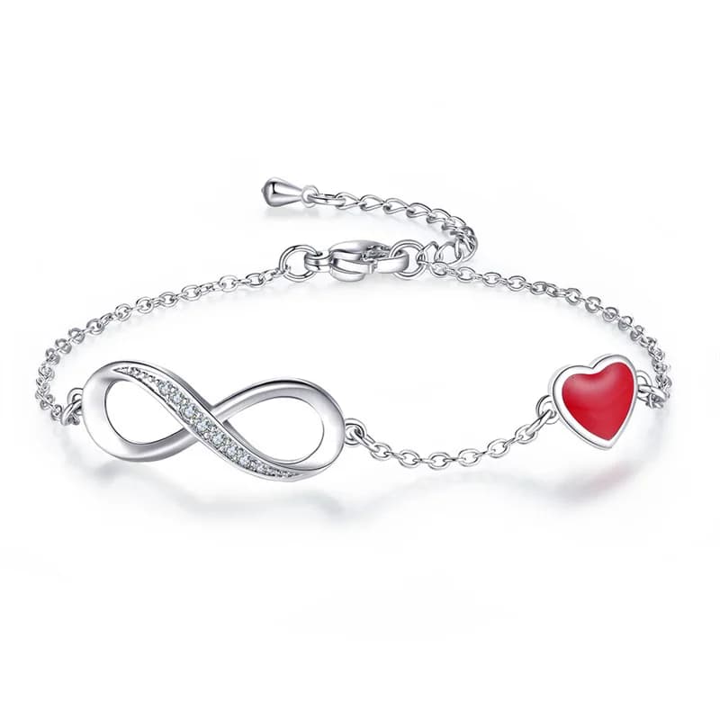 LByzHan Authentic Silver Infinity Adjustable Bracelet For Women Hot Fashion 8 Word Bracelet For Gift CMB81