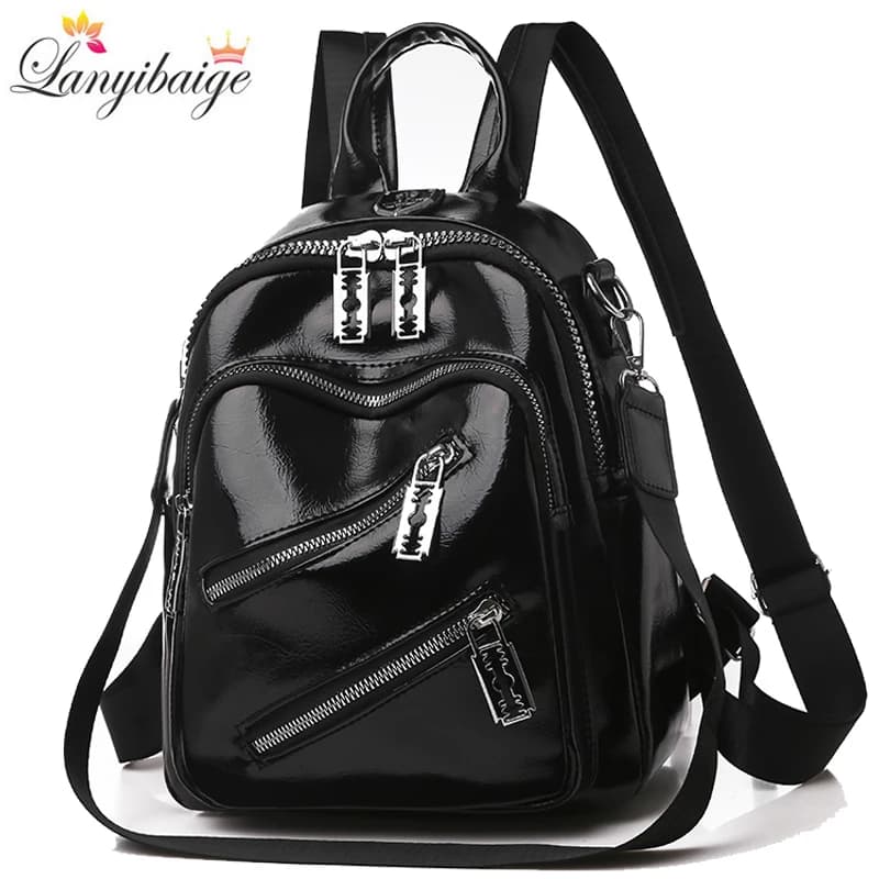 Fashion Women Backpack Designer Pu Leather Travel Back Pack Casual Shoulder Bag High Quality School Bags For Teenagers Girls Sac